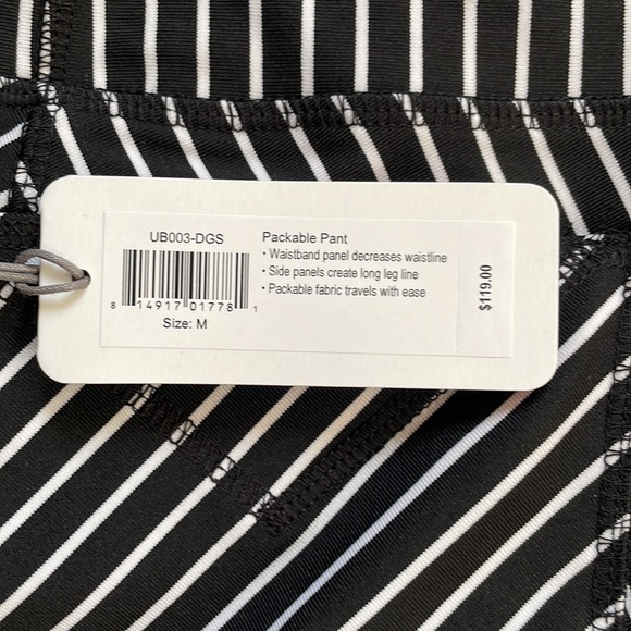 Jofit Packable Pant Black w/ White Stripes Size M UB003-DGS - Picture 4 of 7